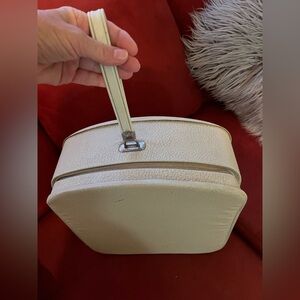 Vintage small travel suitcase with handle